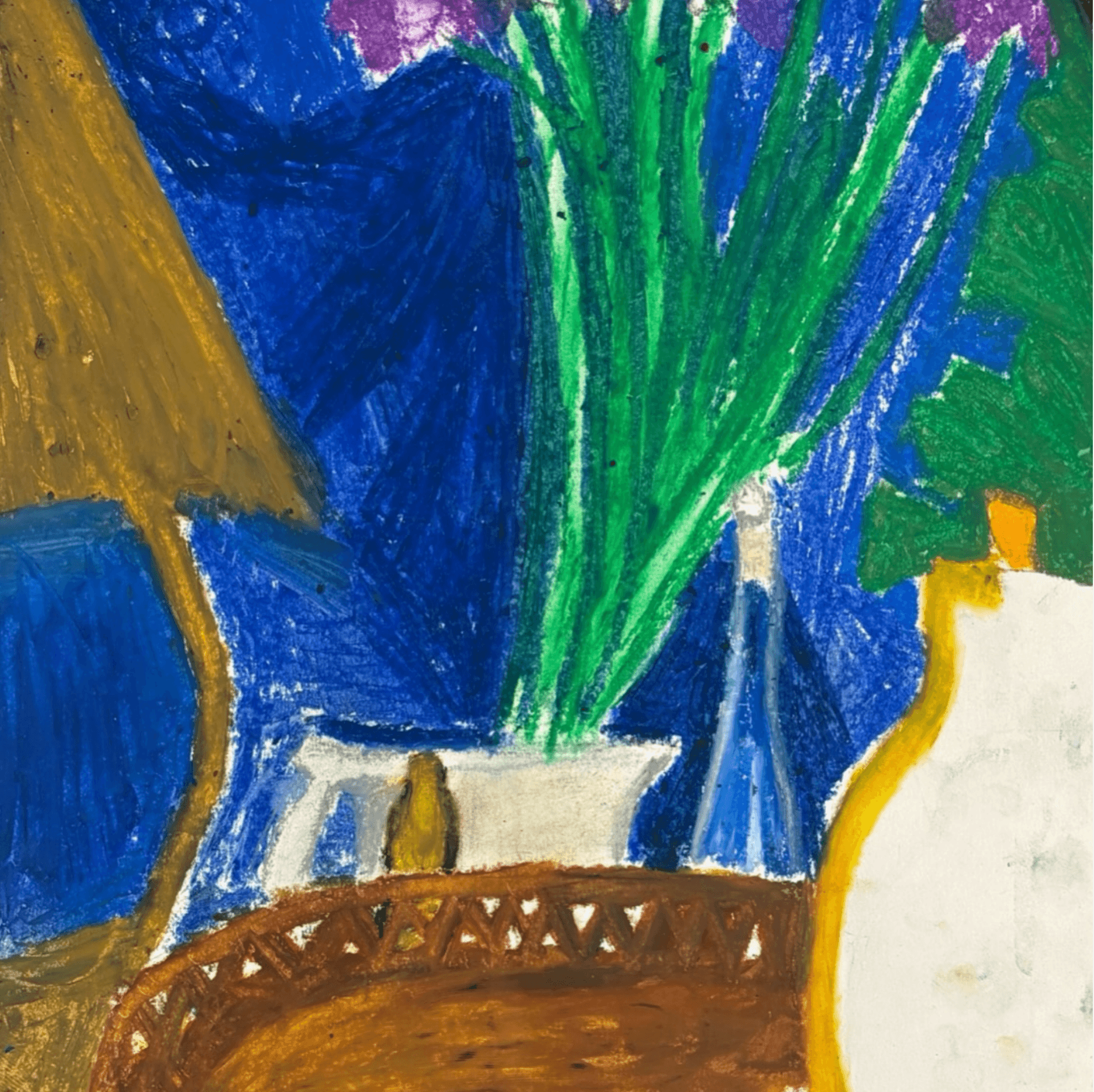 Oil pastel still life